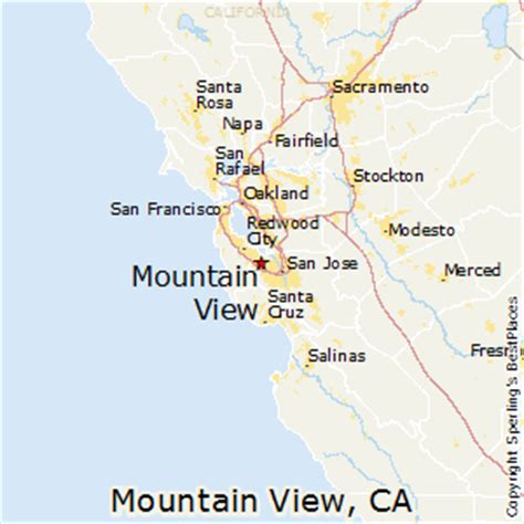 mt view california map